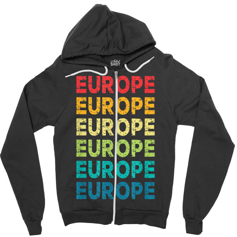 Europe I Love To Travel Abroad Paris France England Zipper Hoodie by ALVAILLONJ | Artistshot