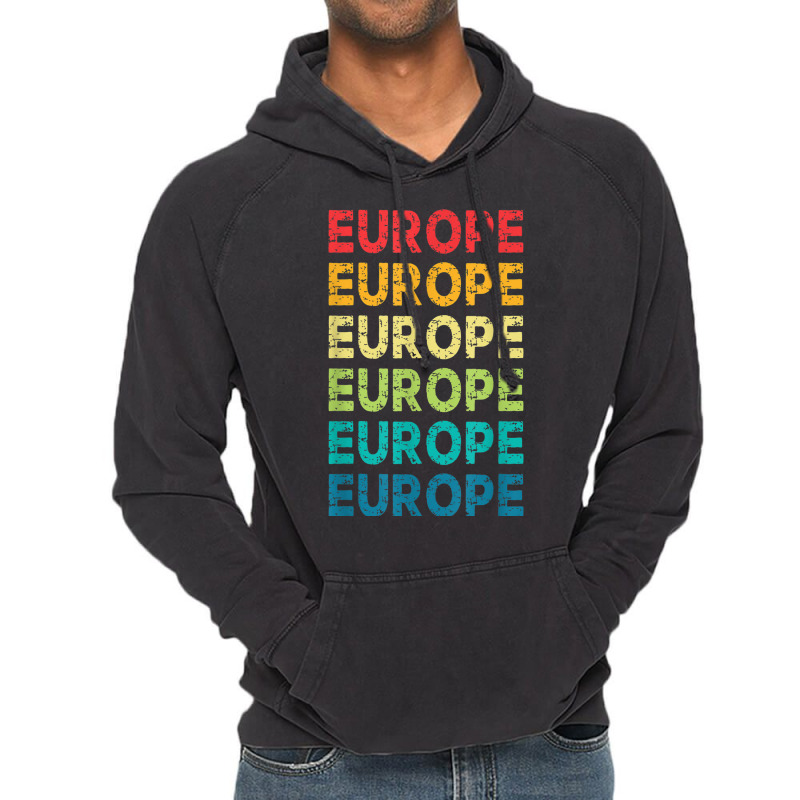 Europe I Love To Travel Abroad Paris France England Vintage Hoodie by ALVAILLONJ | Artistshot