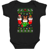 Three Siberian Cat In Sock Ugly Christmas Santa X Mas T Shirt Baby Bodysuit | Artistshot