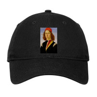 Portrait Of A Young Man By Sandro Botticelli Adjustable Cap | Artistshot