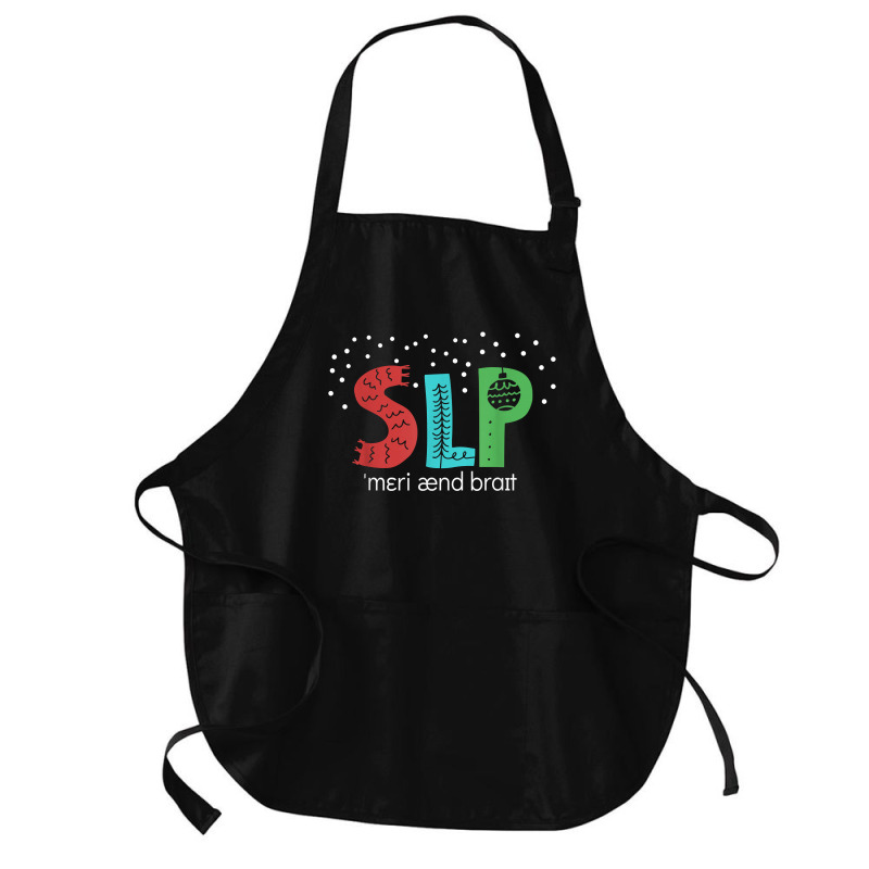 Funny Phonetic Transcription Christmas Slp Speech Therapist T Shirt Medium-length Apron | Artistshot