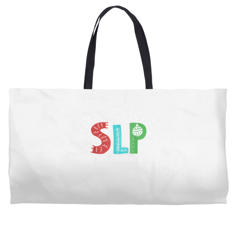 Funny Phonetic Transcription Christmas Slp Speech Therapist T Shirt Weekender Totes | Artistshot