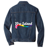 Fire Island Gay Pride   Queer Shirts Proud Homos Men Denim Jacket | Artistshot