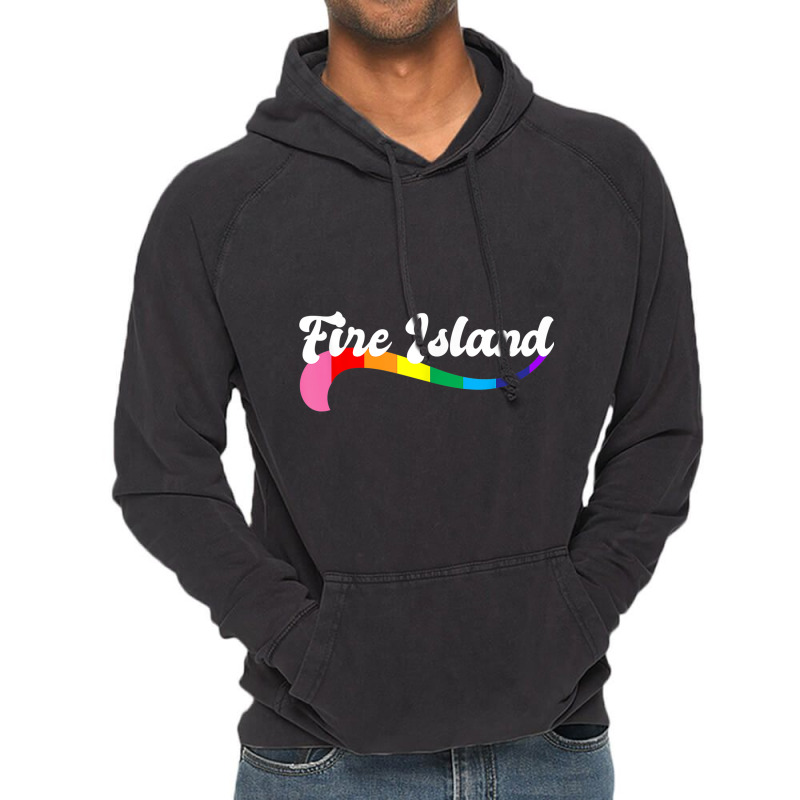 Fire Island Gay Pride   Queer Shirts Proud Homos Vintage Hoodie by ALVAILLONJ | Artistshot