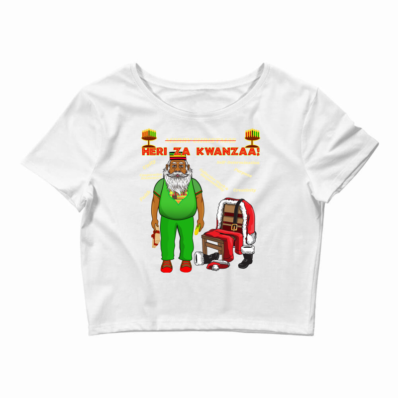 Cool Kwanzaa Holiday Seven Principles Santa Outfit Dad Men Sweatshirt Crop Top by kadejahdomenick | Artistshot