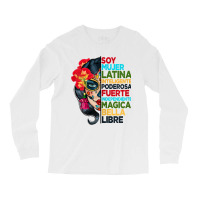 Womens Soy Mujer Latina Tee Poderosa Magica Bella Hispanic Heritage T Long Sleeve Shirts | Artistshot