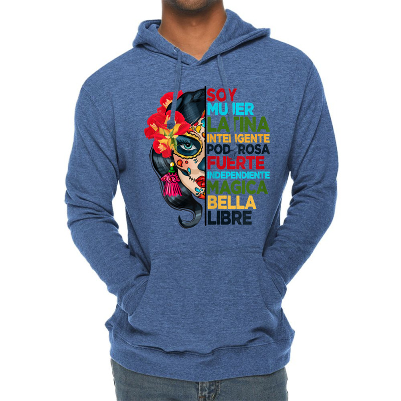 Womens Soy Mujer Latina Tee Poderosa Magica Bella Hispanic Heritage T Lightweight Hoodie by matheeishilo | Artistshot