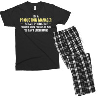 Production Manager I Solve Problems Funny Gift Men's T-shirt Pajama Set | Artistshot