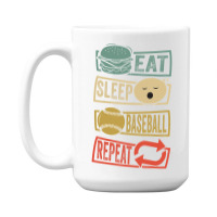 Eat Sleep Baseball Repeat-fzlac 15 Oz Coffee Mug | Artistshot