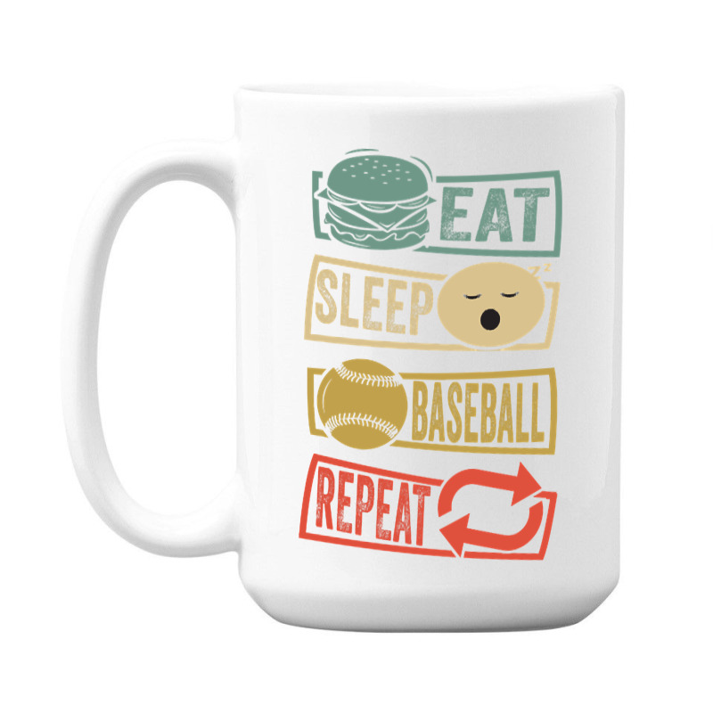 Eat Sleep Baseball Repeat-fzlac 15 Oz Coffee Mug | Artistshot