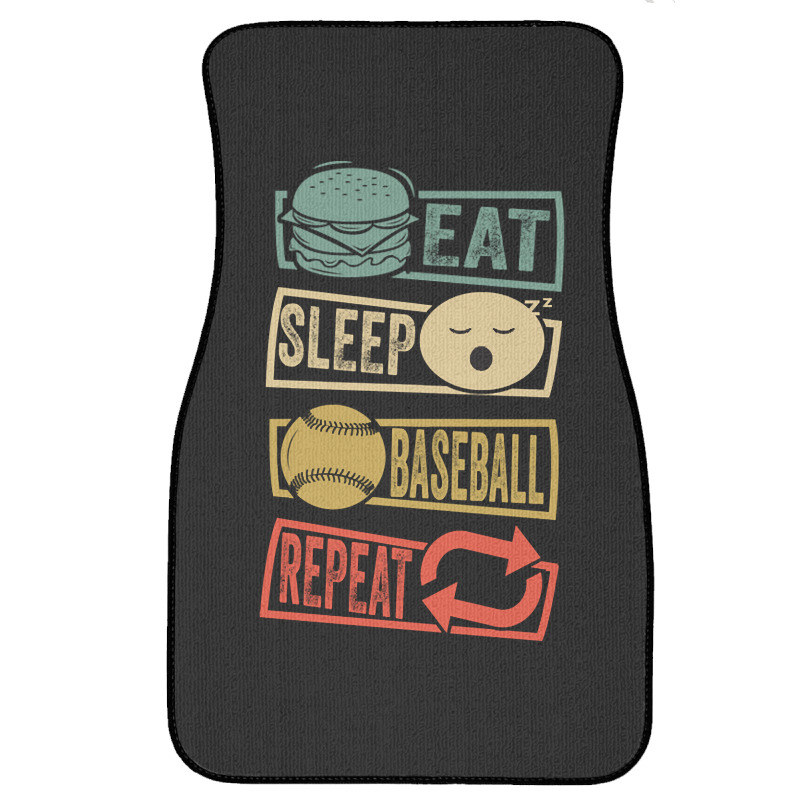 Eat Sleep Baseball Repeat-fzlac Front Car Mat | Artistshot