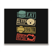 Eat Sleep Baseball Repeat-fzlac Metal Print Horizontal | Artistshot