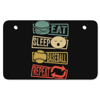 Eat Sleep Baseball Repeat-fzlac Atv License Plate | Artistshot