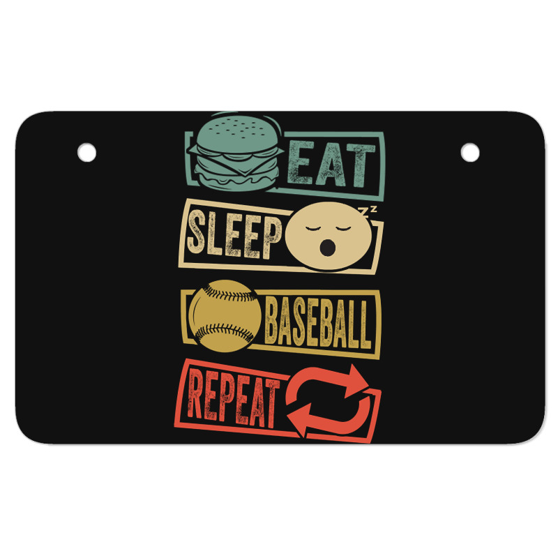 Eat Sleep Baseball Repeat-fzlac Atv License Plate | Artistshot