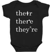 Their, There, And They're   English Teacher Correct Grammar Premium T Baby Bodysuit | Artistshot