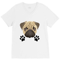 Dog Footprint - I Love My Dog V-neck Tee | Artistshot