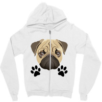 Dog Footprint - I Love My Dog Zipper Hoodie | Artistshot