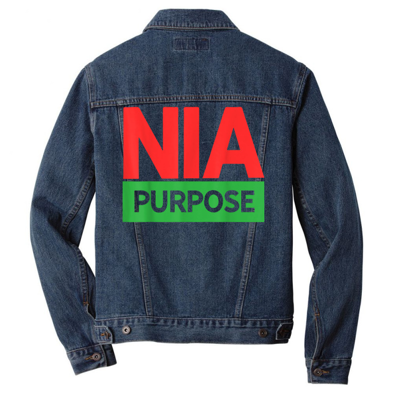 Nia Kwanzaa Purpose Principle Men Women Kids Boys & Girls T Shirt Men Denim Jacket by keishawnredner | Artistshot