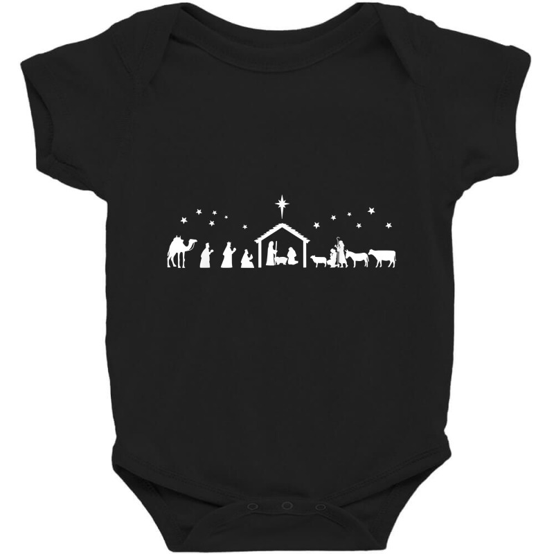 Nativity Scene, Christmas Nativity, True Story Nativity T Shirt Baby Bodysuit by silviabzp | Artistshot