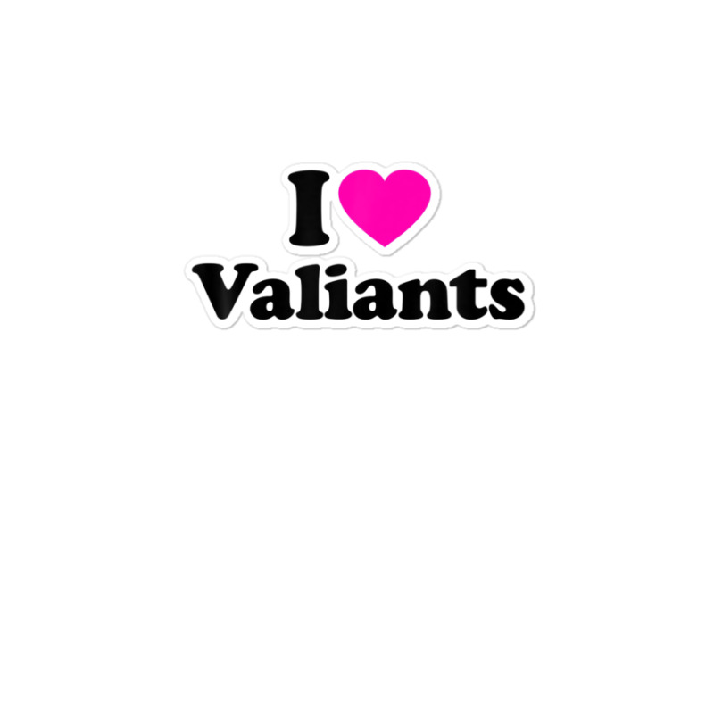 Valiants Love Heart College University Alumni Sticker | Artistshot