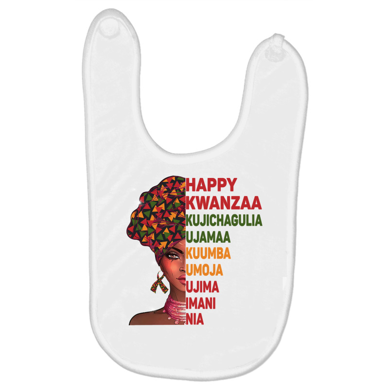 Happy Kwanzaa African Black Woman Seven Principles Pullover Hoodie Baby Bibs by kadejahdomenick | Artistshot