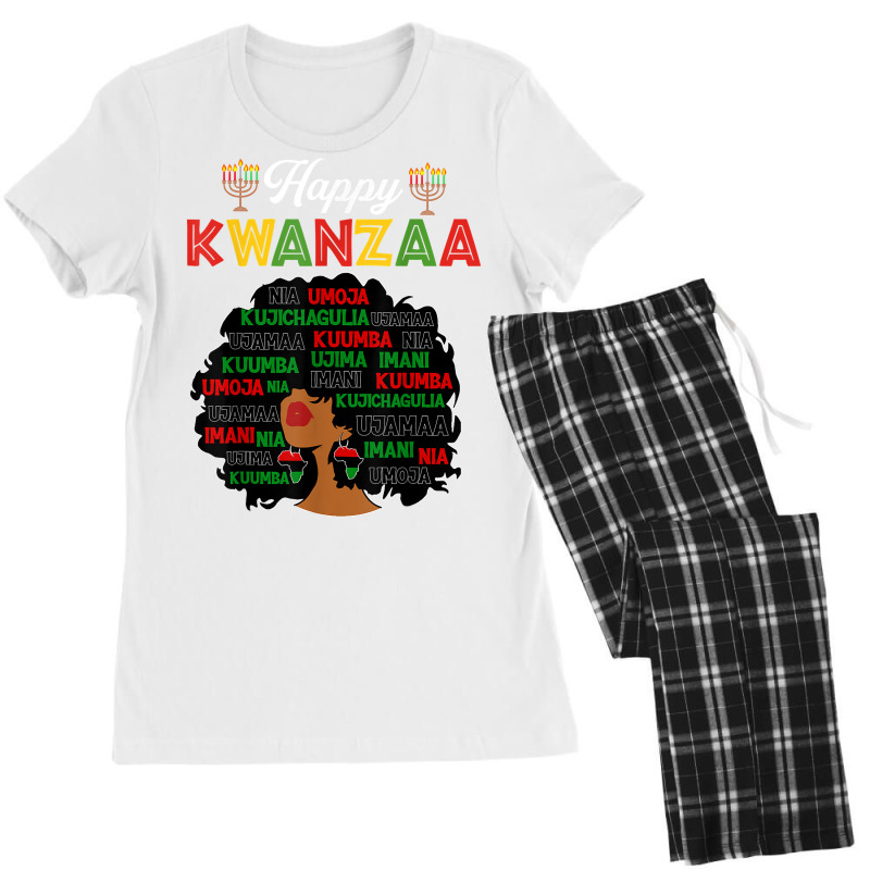 Happy Kwanzaa Decorations African American Seven Principles T Shirt Women's Pajamas Set by kadejahdomenick | Artistshot