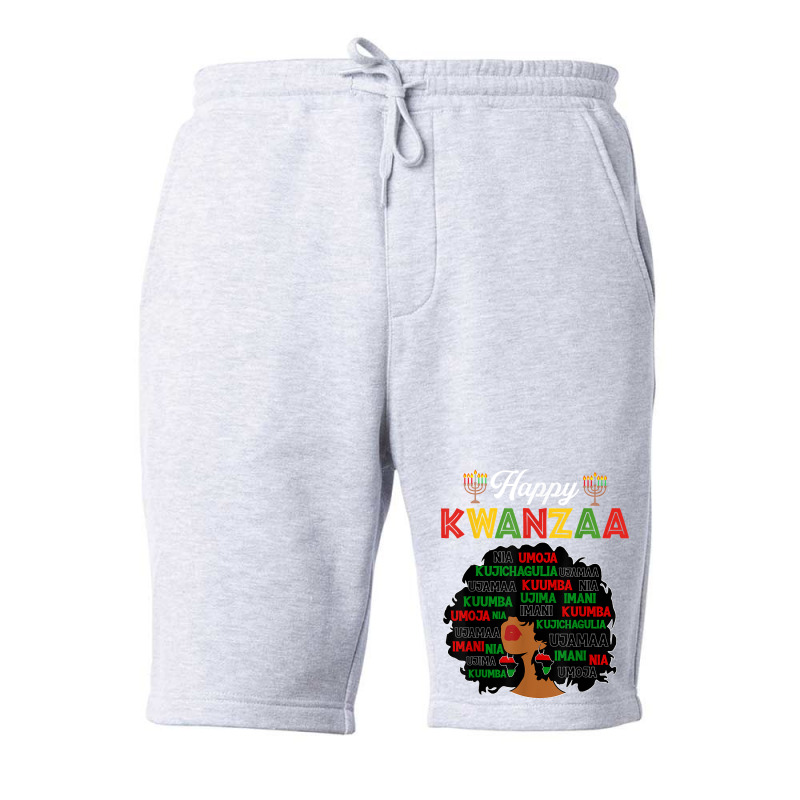 Happy Kwanzaa Decorations African American Seven Principles T Shirt Fleece Short by kadejahdomenick | Artistshot