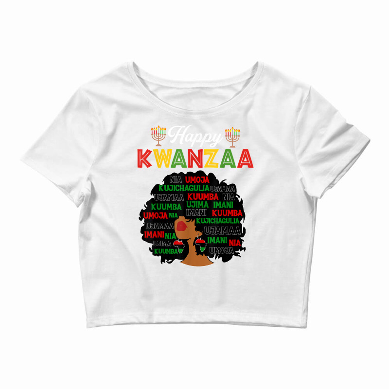 Happy Kwanzaa Decorations African American Seven Principles T Shirt Crop Top by kadejahdomenick | Artistshot