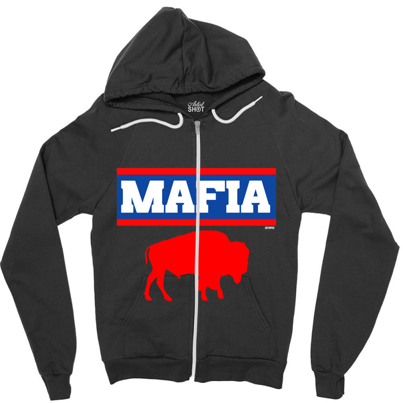 Buffalo Mafia Retro Throwback Classic Vintage-21srn Zipper Hoodie by Crews Micki | Artistshot