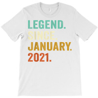 Legend Since January 2021 2nd Birthday Gifts 2 Years Old Boy T Shirt T-shirt | Artistshot