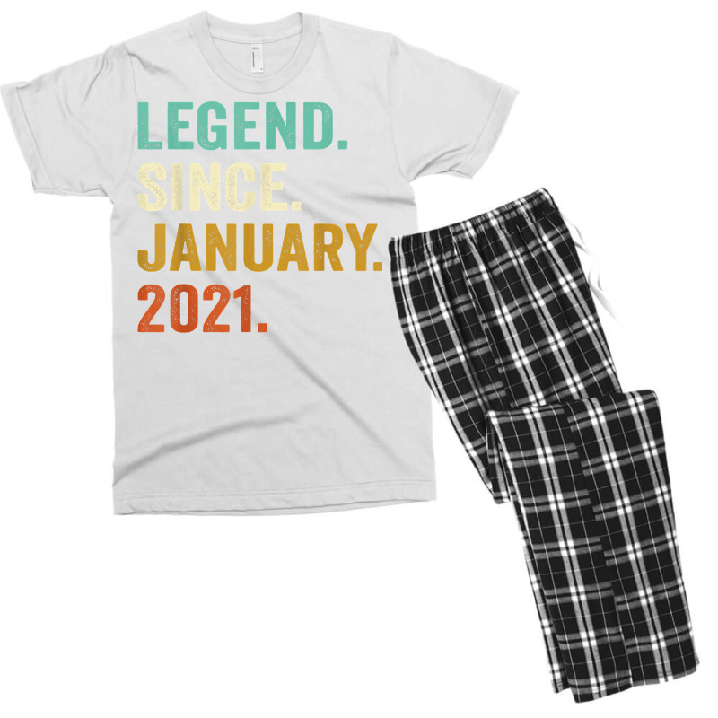 Legend Since January 2021 2nd Birthday Gifts 2 Years Old Boy T Shirt Men's T-shirt Pajama Set | Artistshot