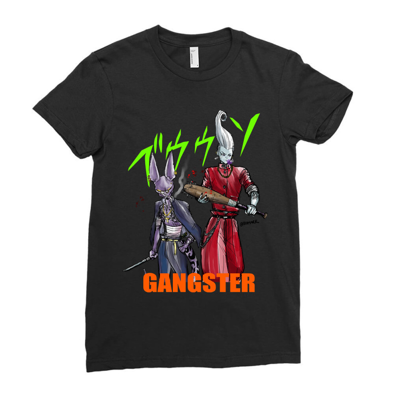 Beerus & Whis In Gangster Styles Ladies Fitted T-Shirt by Box Bingham | Artistshot