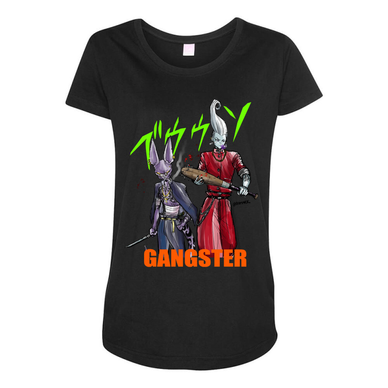 Beerus & Whis In Gangster Styles Maternity Scoop Neck T-shirt by Box Bingham | Artistshot