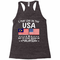 Malaysian Roots Shirt Half American Flag Malaysiaflag Tee T Shirt Racerback Tank | Artistshot