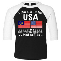 Malaysian Roots Shirt Half American Flag Malaysiaflag Tee T Shirt Toddler 3/4 Sleeve Tee | Artistshot