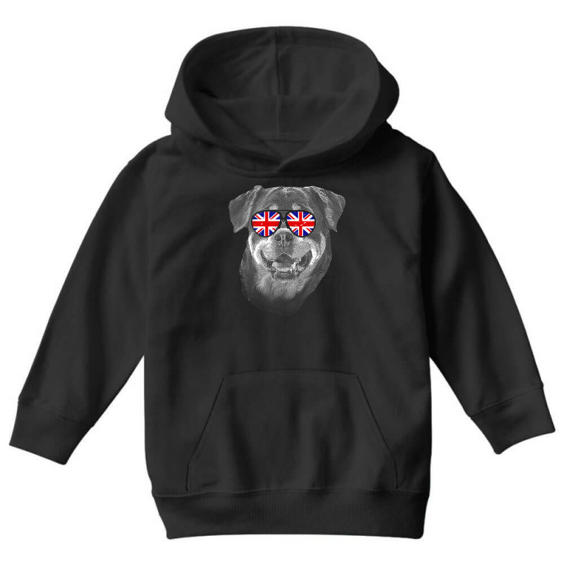 Rottweiler T  Shirt Rottweiler United Kingdom Flag Sunglass T  Shirt Youth Hoodie by aboehm | Artistshot