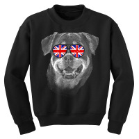 Rottweiler T  Shirt Rottweiler United Kingdom Flag Sunglass T  Shirt Youth Sweatshirt | Artistshot