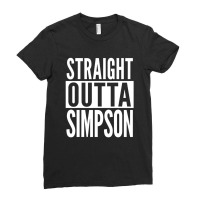 Simpson Straight Outta College University Alumni Ladies Fitted T-shirt | Artistshot