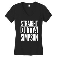 Simpson Straight Outta College University Alumni Women's V-neck T-shirt | Artistshot