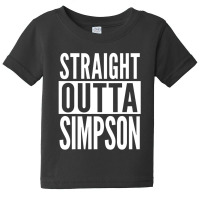 Simpson Straight Outta College University Alumni Baby Tee | Artistshot