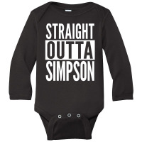 Simpson Straight Outta College University Alumni Long Sleeve Baby Bodysuit | Artistshot