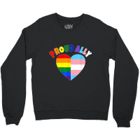 Proud Ally Lgbt Rainbow Heart Tee  Gay Pride Month Crewneck Sweatshirt | Artistshot