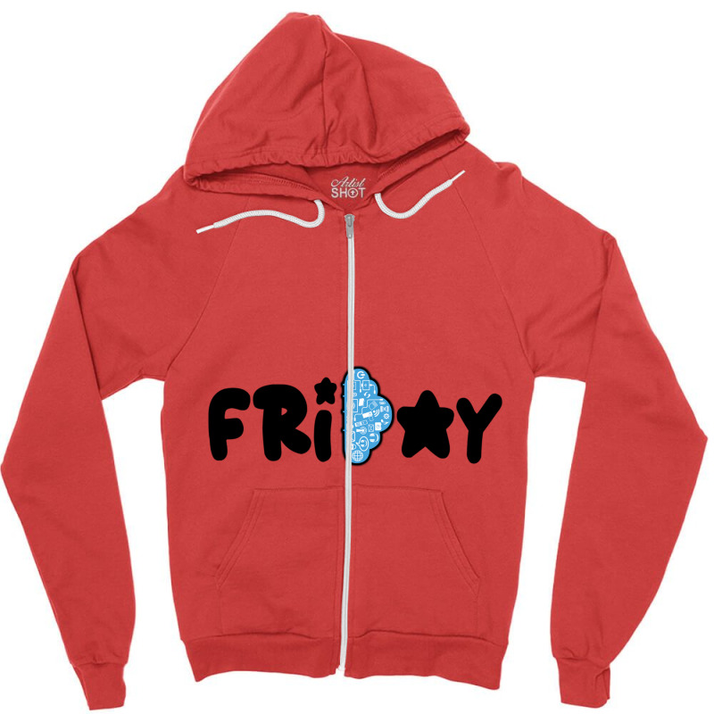 Friday Text Zipper Hoodie | Artistshot