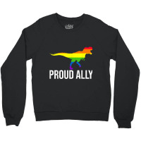 Proud Ally Pride Shirt Gay Lgbt Day Month Dino Rainbow Crewneck Sweatshirt | Artistshot