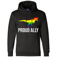 Proud Ally Pride Shirt Gay Lgbt Day Month Dino Rainbow Champion Hoodie | Artistshot