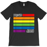 Proud Ally Pride Shirt Gay Lgbt Day Month Flag Rainbow T-shirt | Artistshot