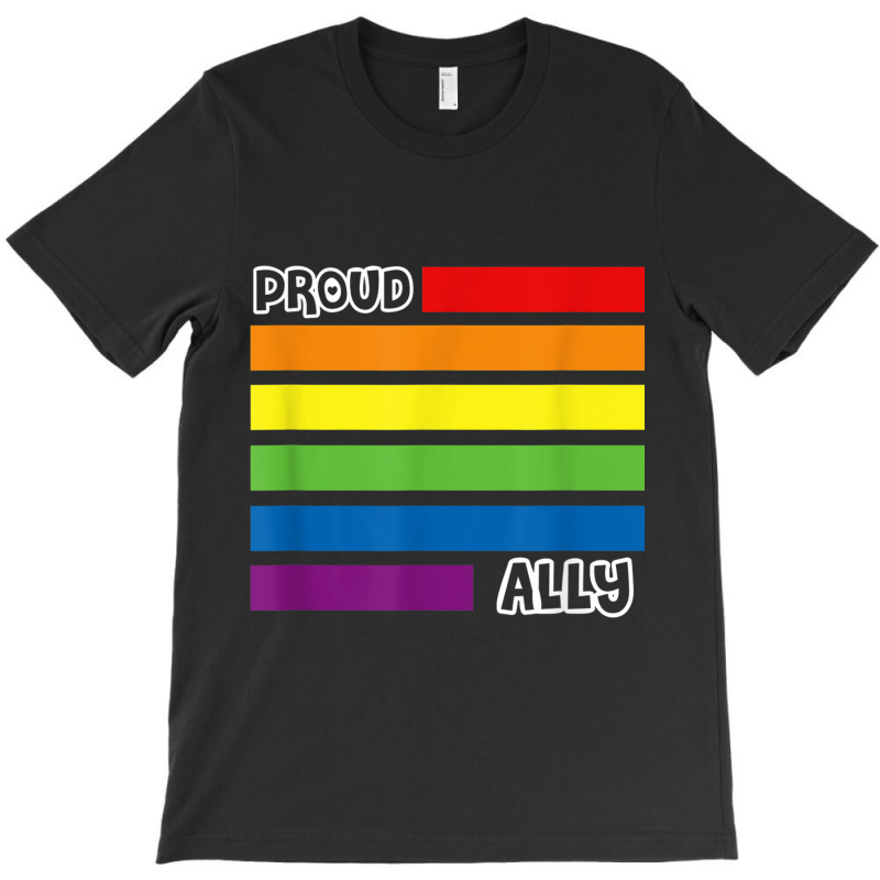 Proud Ally Pride Shirt Gay Lgbt Day Month Flag Rainbow T-shirt | Artistshot