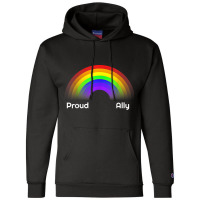 Proud Ally Rainbow Lgbt Gay Pride Day Month Parade Champion Hoodie | Artistshot