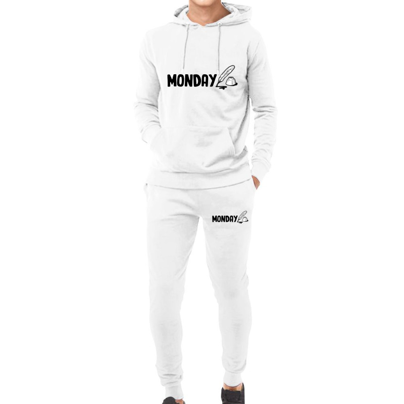 Monday Text Hoodie & Jogger Set | Artistshot