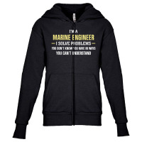 Marine Engineer I Solve Problems Funny Gift Youth Zipper Hoodie | Artistshot